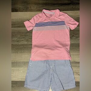 Sonoma Pink Polo with and Tommy Hilfiger short ((10-12)) boy outfit